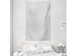 Abakuhaus Arazzo E Copriletto Grigio E Bianco, Linee Minimaliste In Morbido Tessuto Microfibra Lavabile Senza Scolorimento Stampa Digitale, 140 X 230 Cm, Grigio Bianco