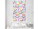 Abakuhaus Arazzo E Copriletto Libelle, Nursery Animali Flora In Morbido Tessuto Microfibra Lavabile Senza Scolorimento Stampa Digitale, 140 X 230 Cm, Multicolore