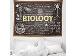 Abakuhaus Arazzo Biologico, Biologia In Morbido Tessuto Microfibra Lavabile Senza Scolorimento, Stampa Digitale, 150 X 110 Cm, Giallo Chiaro, Nero, Marrone