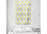 Abakuhaus Arazzo Geometrico E Copriletto, Motivo Paisley Astratto In Morbido Tessuto Microfibra Lavabile Senza Scolorimento Stampa Digitale, 140 X 230 Cm, Giallo Verde Bianco Grigio