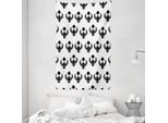 Abakuhaus Arazzo Egiziano E Copriletto, Coleottero In Morbido Tessuto Microfibra Lavabile Senza Scolorimento Stampa Digitale, 140 X 230 Cm, Bianco Nero