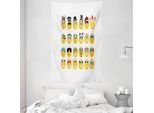 Abakuhaus Emoji Arazzo E Copriletto, Caricatura Raffigurante Un Vichingo Morbido Tessuto In Microfibra Lavabile Senza Scolorimento Stampa Digitale, 140 X 230 Cm, Multicolore