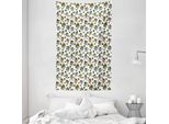 Abakuhaus Arazzo E Copriletto Messicano, Teschi Di Zucchero E Fiori In Morbido Tessuto Microfibra Lavabile Senza Scolorimento Stampa Digitale, 140 X 230 Cm, Multicolore