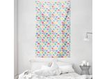 Abakuhaus Amore Arazzo E Copriletto, Cuori Patchwork In Morbido Tessuto Microfibra Lavabile Senza Scolorimento Stampa Digitale, 140 X 230 Cm, Multicolore