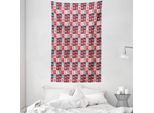 Abakuhaus London Arazzo E Copriletto, Retro Uk Europa Reise In Morbido Tessuto Microfibra Lavabile Senza Scolorimento Stampa Digitale, 140 X 230 Cm, Multicolore