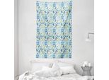 Abakuhaus Arazzo E Copriletto Per Bambini, Crestcent Luna Con Stelle In Morbido Tessuto Microfibra Lavabile Senza Scolorimento Stampa Digitale, 140 X 230 Cm, Viola Chiaro Blu Giallo
