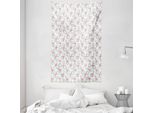 Abakuhaus Arazzo E Copriletto Flamingo, Donuts Hawaii Animali In Morbido Tessuto Microfibra Lavabile Senza Scolorimento Stampa Digitale, 140 X 230 Cm, Rosa Menta Verde Beige
