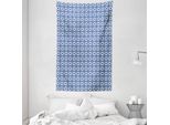 Abakuhaus Arazzo E Copriletto Blu Navy, Tradizionale Marocchino In Morbido Tessuto Microfibra Lavabile Senza Scolorimento Stampa Digitale, 140 X 230 Cm, Blu Viola Azzurro