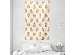 Abakuhaus Arazzo E Copriletto Peach, Frutti Freschi Appena Raccolti In Morbido Tessuto In Microfibra Lavabile Senza Scolorimento Stampa Digitale, 140 X 230 Cm, Arancione Pallido E Verde