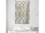 Abakuhaus Tappeto Natalizio E Copriletto, Sankt Deer Vendemmia In Morbido Tessuto Microfibra Lavabile Senza Scolorimento Stampa Digitale, 140 X 230 Cm, Multicolore