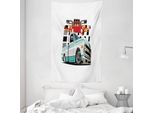 Abakuhaus Tappezzeria E Copriletto, Veicolo Pick-Up Lowrider In Morbido Tessuto Microfibra Lavabile Senza Scolorimento Stampa Digitale, 140 X 230 Cm, Multicolore