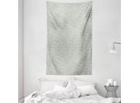 Abakuhaus Arazzo E Copriletto Greek Key, Motivo Geometrico Verde, In Morbido Tessuto Microfibra, Lavabile Senza Scolorimento, Stampa Digitale, 140 X 230 Cm, Verde Salvia Bianco