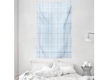 Abakuhaus Arazzo E Copriletto Seafoam, Motivo Tradizionale A Quadri In Morbido Tessuto Microfibra Lavabile Senza Scolorimento, Stampa Digitale, 140 X 230 Cm, Azzurro E Bianco