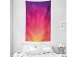Abakuhaus Arazzo E Copriletto Arancione E Rosa, Cerchi Sfumati In Morbido Tessuto Microfibra Lavabile Senza Scolorimento, Stampa Digitale, 140 X 230 Cm, Arancione Viola Rosa