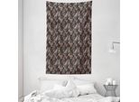 Abakuhaus Arazzo E Copriletto Vittoriano, Motivo A Pizzo Nero In Morbido Tessuto Microfibra Lavabile Senza Scolorimento Stampa Digitale, 140 X 230 Cm, Multicolore