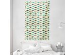 Abakuhaus Arazzo E Copriletto Wal, Mammiferi Acquatici Gialli In Morbido Tessuto Microfibra Lavabile Senza Scolorimento, Stampa Digitale, 140 X 230 Cm, Multicolore