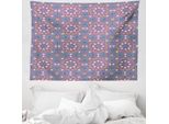 Abakuhaus Arazzo Marocchino, Motivo A Stella In Morbido Tessuto Microfibra Lavabile Senza Scolorimento Stampa Digitale, 150 X 110 Cm, Multicolore