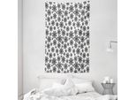Abakuhaus Tappeto Da Parete E Copriletto Snowflake, Monocromatico Invernale - Morbido Tessuto In Microfibra Lavabile Senza Scolorimento Stampa Digitale, 140 X 230 Cm, Bianco Nero