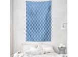 Abakuhaus Arazzo Geometrico E Copriletto, Triangolo Di Penrose In Morbido Tessuto Microfibra Lavabile Senza Scolorimento Stampa Digitale, 140 X 230 Cm, Azzurro Blu Navy