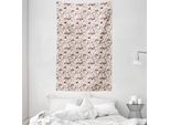Abakuhaus Arazzo Floreale E Copriletto, Libellula Farfalla In Morbido Tessuto Microfibra Lavabile Senza Scolorimento, Stampa Digitale, 140 X 230 Cm, Verde Acqua Beige Malva