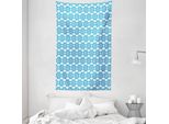 Abakuhaus Arazzo Etnico E Copriletto, Motivi Floreali Polacchi In Morbido Tessuto Microfibra Lavabile Senza Scolorimento Stampa Digitale, 140 X 230 Cm, Blu E Blu Scuro