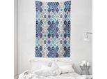 Abakuhaus Arazzo Tradizionale E Copriletto, Piastrelle Retrò Portoghesi In Morbido Tessuto In Microfibra Lavabile Senza Scolorimento Stampa Digitale, 140 X 230 Cm, Multicolore