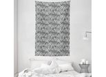 Abakuhaus Arazzo E Copriletto Bianco E Nero, Triangolo In Morbido Tessuto Microfibra Lavabile Senza Scolorimento Stampa Digitale, 140 X 230 Cm, Bianco Nero