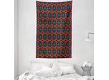Abakuhaus Arazzo Floreale E Copriletto, Foglie Tribali In Morbido Tessuto Microfibra Lavabile Senza Scolorimento, Stampa Digitale, 140 X 230 Cm, Multicolore