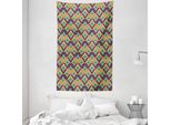 Abakuhaus Arazzo Colorato E Copriletto, Composizione A Rombi In Morbido Tessuto In Microfibra Lavabile Senza Scolorimento, Stampa Digitale, 140 X 230 Cm, Multicolore