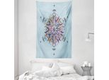 Abakuhaus Arazzo E Copriletto Snowflake, Motivo Doodle In Morbido Tessuto Microfibra Lavabile Senza Scolorimento Stampa Digitale, 140 X 230 Cm, Multicolore