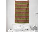 Abakuhaus Arazzo Geometrico E Copriletto, Motivo A Zigzag Messicano In Morbido Tessuto Microfibra Lavabile Senza Scolorimento, Stampa Digitale, 140 X 230 Cm, Multicolore