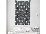 Abakuhaus Arazzo E Copriletto Bianco E Nero, Dettagli Monocromatici In Morbido Tessuto Microfibra Lavabile Senza Scolorimento Stampa Digitale, 140 X 230 Cm, Bianco Nero