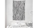 Abakuhaus Arazzo E Copriletto Feder, Monocromatico Panoramica In Morbido Tessuto In Microfibra Lavabile Senza Scolorimento Stampa Digitale, 140 X 230 Cm, Grigio Antracite Bianco