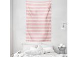 Abakuhaus Arazzo E Copriletto A Righe, Brushstroke Stripes Pastel In Morbido Tessuto Microfibra Lavabile Senza Scolorimento, Stampa Digitale, 140 X 230 Cm, Rosa Confetto