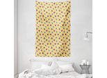 Abakuhaus Arazzo Floreale E Copriletto, Blooming Doodle Petals In Morbido Tessuto Microfibra Lavabile Senza Scolorimento Stampa Digitale, 140 X 230 Cm, Multicolore