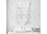 Abakuhaus Arazzo E Copriletto Grigio E Bianco, Doodle Dots In Morbido Tessuto Microfibra Lavabile Senza Scolorimento Stampa Digitale, 140 X 230 Cm, Grigio E Bianco