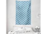 Abakuhaus Arazzo E Copriletto Grigio Blu, Linee Vorticose E Spirali In Morbido Tessuto In Microfibra, Lavabile Senza Scolorimento, Stampa Digitale, 140 X 230 Cm, Multicolore