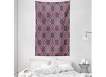 Abakuhaus Arazzo Etnico E Copriletto, Fiori Tibetani In Morbido Tessuto Microfibra Lavabile Senza Scolorimento, Stampa Digitale, 140 X 230 Cm, Multicolore