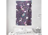 Abakuhaus Arazzo Colorato E Copriletto, Unicorn Happy Day In Morbido Tessuto Microfibra Lavabile Senza Scolorimento Stampa Digitale, 140 X 230 Cm, Multicolore