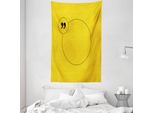 Abakuhaus Tappeto Da Parete E Copriletto Giallo E Nero, Cerchio Con Parole Sagge, Morbido Tessuto In Microfibra, Lavabile Senza Scolorimento, Stampa Digitale, 140 X 230 Cm, Giallo E Nero