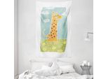 Abakuhaus Giraffa Arazzo E Copriletto, Childish Kids Animal In Morbido Tessuto Microfibra Lavabile Senza Scolorimento Stampa Digitale, 140 X 230 Cm, Multicolore