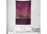 Abakuhaus Arazzo E Copriletto Circus Crowd, Tessuto In Morbida Microfibra Lavabile Senza Scolorimento, Stampa Digitale, 140 X 230 Cm, Multicolore