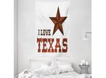 Abakuhaus Texas Star Arazzo E Copriletto, Motivo Western Parole In Morbido Tessuto In Microfibra Lavabile Senza Scolorimento Stampa Digitale, 140 X 230 Cm, Marrone Scuro E Marrone