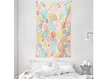 Abakuhaus Arazzo Colorato E Copriletto, Cerchi A Strisce Pastello In Morbido Tessuto Microfibra Lavabile Senza Scolorimento, Stampa Digitale, 140 X 230 Cm, Multicolore