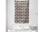Abakuhaus Arazzo E Copriletto Retrò, Motivo Geometrico Bauhaus In Morbido Tessuto Microfibra Lavabile Senza Scolorimento Stampa Digitale, 140 X 230 Cm, Multicolore