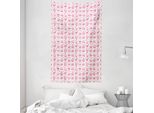 Abakuhaus Arazzo E Copriletto Dessert, Tovaglia Piece Of Cake In Morbido Tessuto Microfibra Lavabile Senza Scolorimento, Stampa Digitale, 140 X 230 Cm, Rosa E Bianco