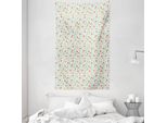 Abakuhaus Arazzo Floreale E Copriletto, Lily Di Valley E Berry In Morbido Tessuto Microfibra Lavabile Senza Scolorimento Stampa Digitale, 140 X 230 Cm, Multicolore