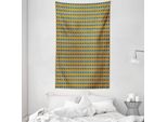 Abakuhaus Arazzo E Copriletto Con Motivi Circolari, Colori Dell'arcobaleno Su Morbido Tessuto In Microfibra Lavabile Senza Scolorimento Stampa Digitale, 140 X 230 Cm, Multicolore