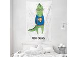 Abakuhaus Arazzo E Copriletto Geek, Drago Nerd E Fumetto In Morbido Tessuto Microfibra Lavabile Senza Scolorimento Stampa Digitale, 140 X 230 Cm, Multicolore