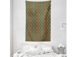 Abakuhaus Arazzo Geometrico E Copriletto, Retro Grid Triangles In Morbido Tessuto Microfibra Lavabile Senza Scolorimento Stampa Digitale, 140 X 230 Cm, Multicolore